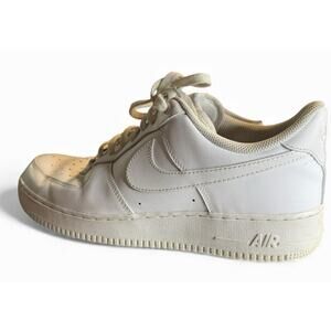 Nike Air Force 1 Low Triple White Clean Classic Sneakers, CW2288-111, Men's 12